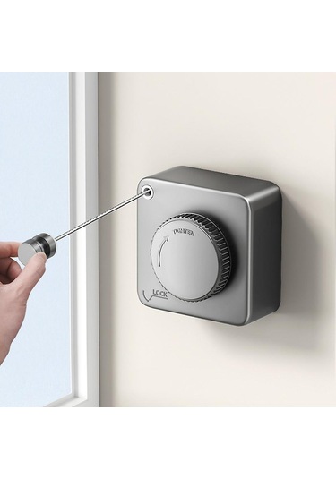 Ganzhoushop Çamaşır Kurutma Görünmez Tel Çamaşır İpi Balkonlar İçin Güçlü Yük Taşıma Kapasiteli Çamaşır İpisiyah Çok Renkli