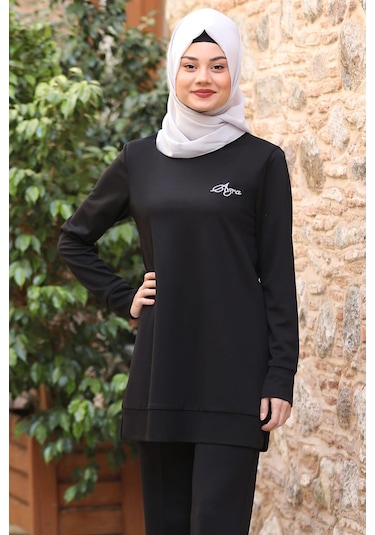 Cemre Tesettür Takım Siyah Siyah