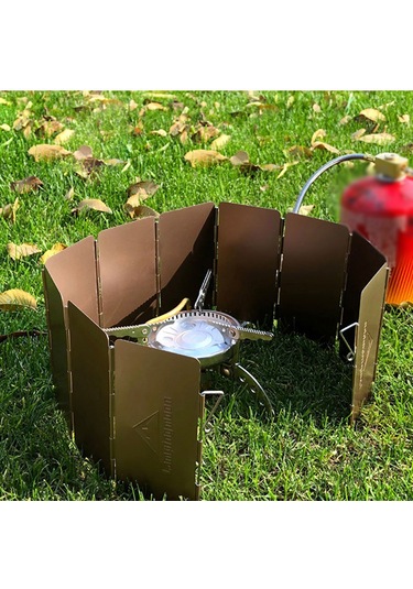 Yunboo Kamp Isıtkıcı Rüzgar Engelleyici, Alüminyum Allüvyum, 10 Parça, Kırılabilir, Antik Bronz, Yd-8 Küçük Boy Çok Renkli