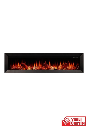 Magel 160 Elektrikli Şömine - Isıtıcısız, Metal Çerçeveli, Sınırs