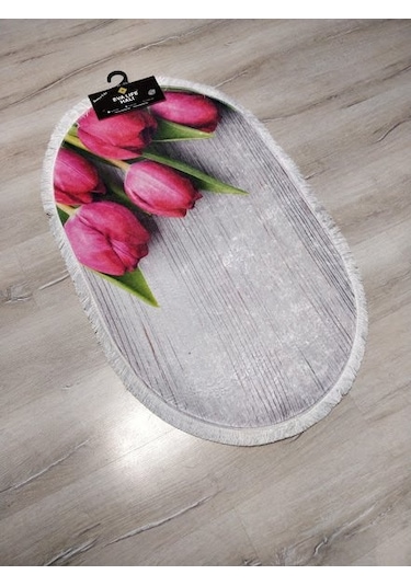Yamalı Home Banyo Evak6701 2'Li Klozet Takımı Oval Banyo Paspası Çok Renkli