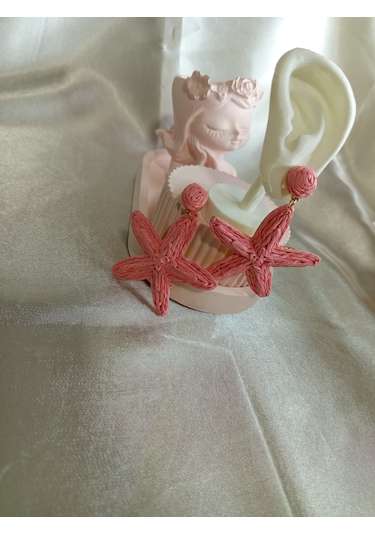 Pembe Deniz Yıldızı Küpe