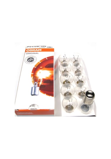 12V P21 5W Park Stop Ampulü Çift Duylu 10Adet Osram 7528