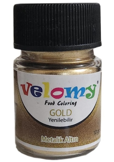 Velomy Metalik Sim Toz Boya 10gr Altın