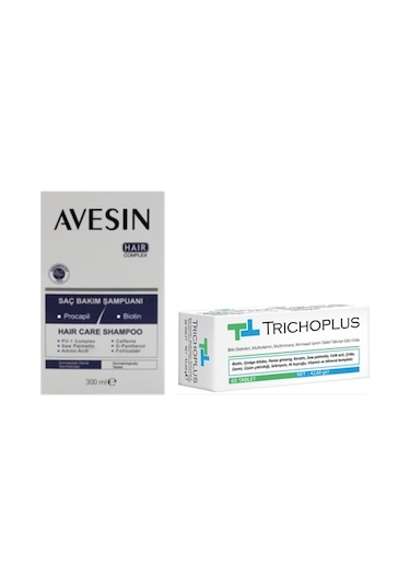 Avesin Saç Dökülmesine Karşı Şampuan 300 ML + Trichoplus 60 Tablet