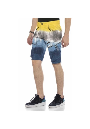 Ck211 Kargo Tokalı Cep Kot Kapri Şort 001