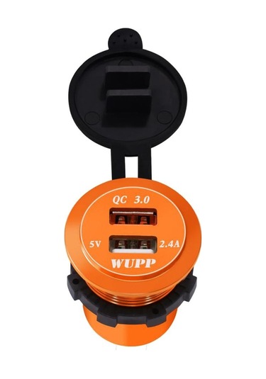 Suntek Araba Alüminyum Alaşımlı Usb Qc3.0 Led Kırmızı