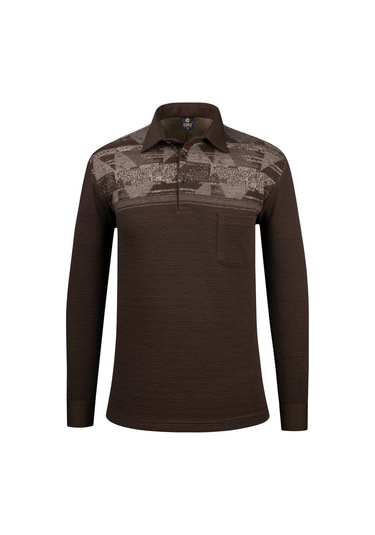 Çizgi Triko Erkek Uzun Kollu Desenli Gömlek Yaka Kol Manşetli Cepli Sweat 5026 Kahverengi Kahverengi Çizgi Triko Erkek Uzun Kollu Desenli Gömlek Yaka Kol Manşetli Cepli Sweat 5026 Kahverengi Kahverengi