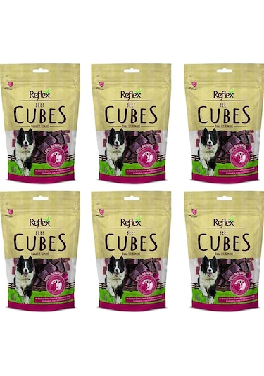 Reflex Beef Cubes Küp Dilimli Biftekli Köpek Ödülü  6 x 80 G