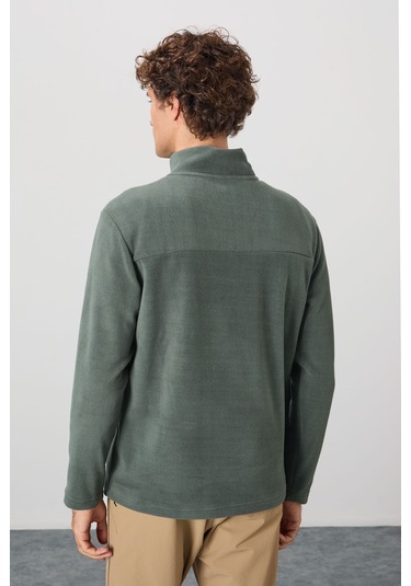 Tommy Life River Çağla Dik Yaka Erkek Polar Sweatshirt - 88310 Çağla