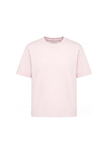 Nauvè Bisiklet Yaka Basic Tişört Pembe