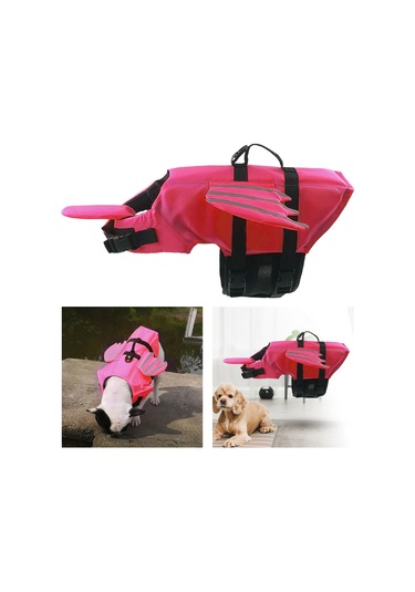 Suntek Saplı Köpek Can Yeleği Plaj Botla Gül-kırmızı-m