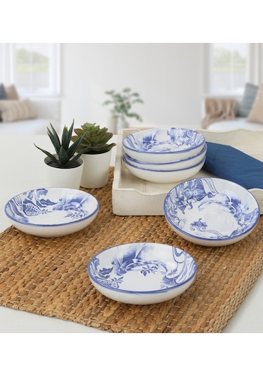 Keramika Blue Ink Halka Çerezlik 13 CM 6 Adet - 19988 19992
