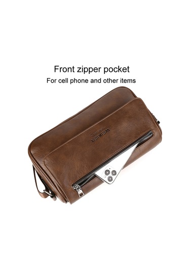 Sones Weıxıer D514 Erkek Çapraz Askılı Su Geçirmez Tek Omuz Çantası Büyük Kapasiteli Yolcu Haberci Sırt Çantası Kahverengi