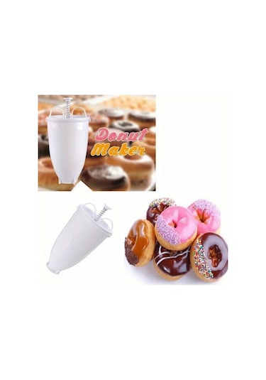 Besthome1 Beyaz Elektriksiz Donut Makinesi Evde Kolay Kızartma Halka Yapma Makinesi Ptfe Yok Hızlı Pişirme