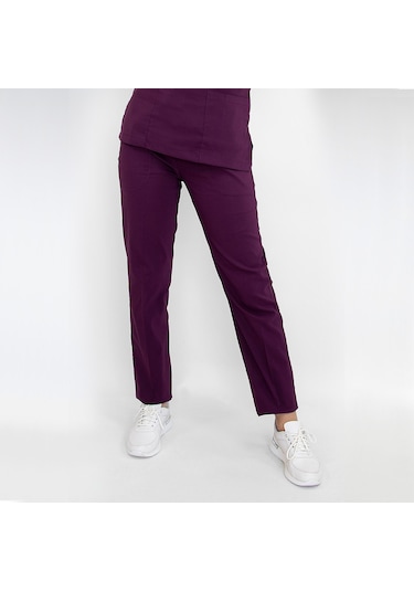 Koyu Mürdüm  Likralı Pantolon