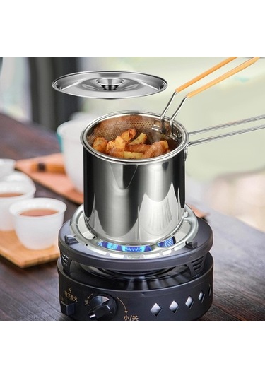 Novahub Suntek Derin Kızartma Tencere - Fırça Ve Olmadan Kullanım Gümüş