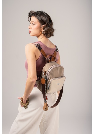 Ççs Kadın Sırt Çantası Ccs18025 Bej-vizon Bej-vizon Bej - Vizon