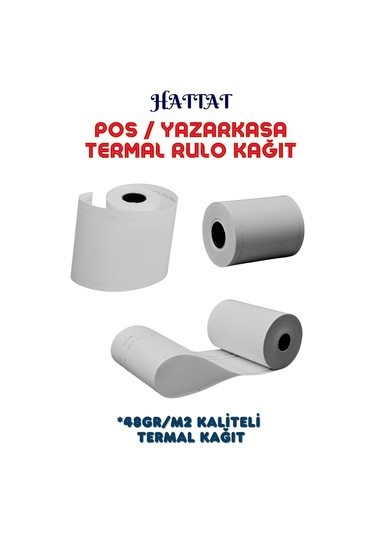 Hattat Termal Pos Rulo 50 Adet Rulo 56 MM x 16 M
