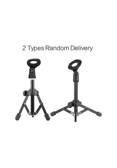Xindoker Küçük Katlanabilir Mikrofon Tripodu - Mikrofon Tutucu İle Toplantılar, Konferanslar İçin Demir-pvc Malzeme Masaüstü Stant