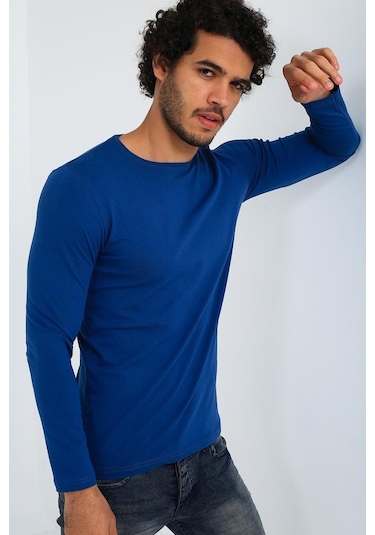 Oksit Mys Lion 4013 Slim Fit Likralı Uzunkol Basic Sweat