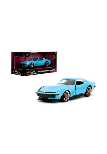Jada 1:32 Pink Slips 1969 Chevrolet Corvette Stingray Zl1 Mavi