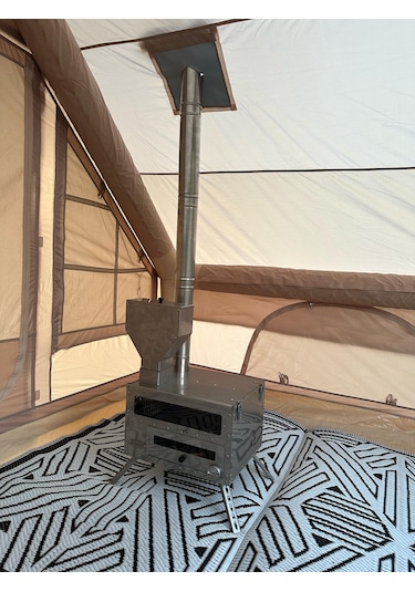 Ortatif Kuzineli Pelet&odun Kamp , Piknik , Outdoor Sobası Paslan