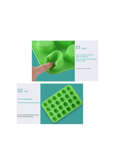 Mini Silikon Muffin Kalıbı, 24 Bardaklık Mini Muffin Kalıbı Bpa İçermez Ve Bulaşık Makinesinde Yıkanabilir, Yapışmaz Silikon Fırın Kalıbı Diğer