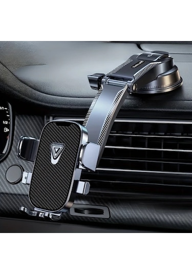 Primepickings Black Araç Çekici Telefon Tutucu 360 Derece Dönebilir Emniyetli Su Geçirmez Abs