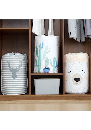 Sones Büyük Kapasiteli Ev Tipi Su Geçirmez Nem Geçirmez Yorgan Saklama Çantası Paketleme Çantası Sevimli Bira Diğer