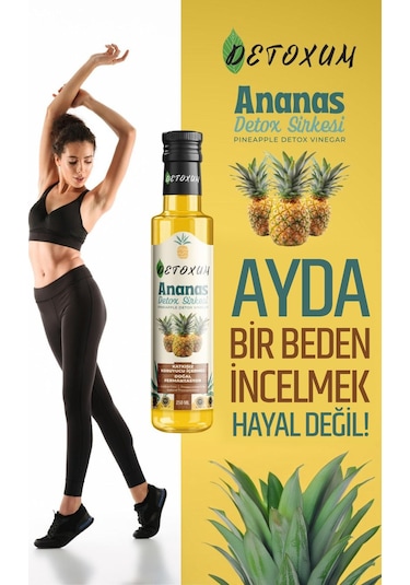 Detoxum Îlk Haftada Hafifle Zayıflamak Ananas Sirke Doğal Fermantasyon Pineapple Vinegar Detox Sirkesi