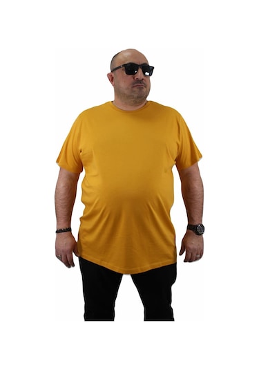 Moc Grande Mocgrande Büyük Beden Basic Tişört 11100 Hardal
