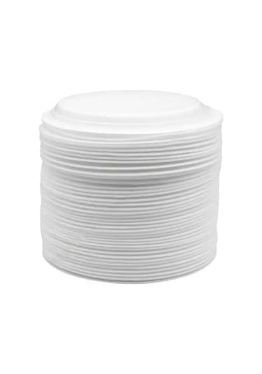 Köpük Tabak Yuvarlak Küçük Boy 100 Adet Çap:17cm Beyaz