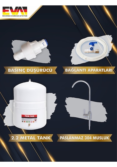 EVA Premium 8.5 ph Alkali Su Arıtma Cihazı Pompalı Seçenekli