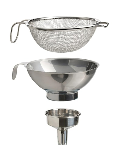 3 Parça Mutfak Süzgeç Seti Paslanmaz Çelik Huni Set Ikea Süzgeç