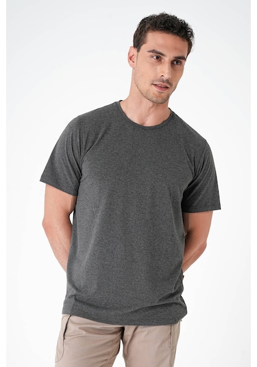 Mecanık Casual Neo Organic T-shirt Koyu Gri