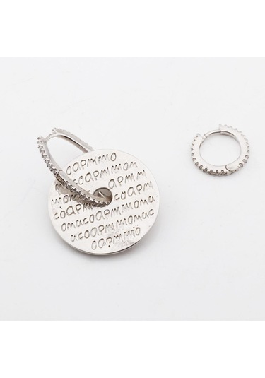 Apm Monaco Modeli Yılan Figürlü Zirkon Taşlı Gümüş Küpe Gümüş