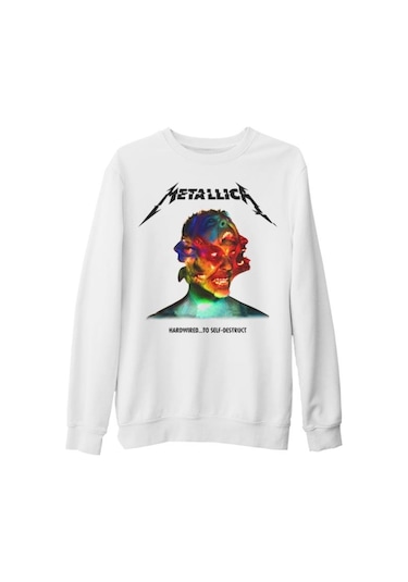 Metallica - Hardwired To Self-Destruct Beyaz Kalın Sweatshirt