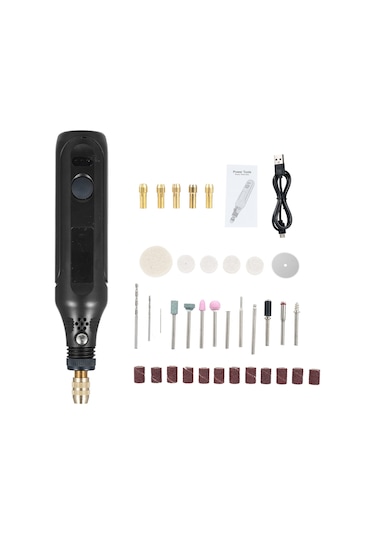 Suofeng 3 Hızlı Mini Döner Alet Seti - 36 Parça Aksesuarlı Polisaj, Temizleme Ve Dıy El Aleti