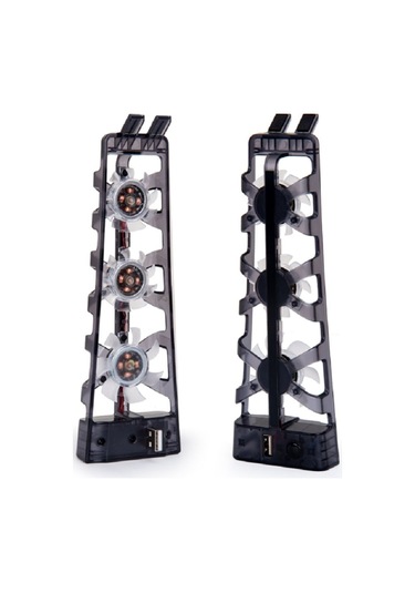 Tp5-1523 Ps5 İçin Led Işıklı Hız Ayarlı Soğutma Fanı Siyah