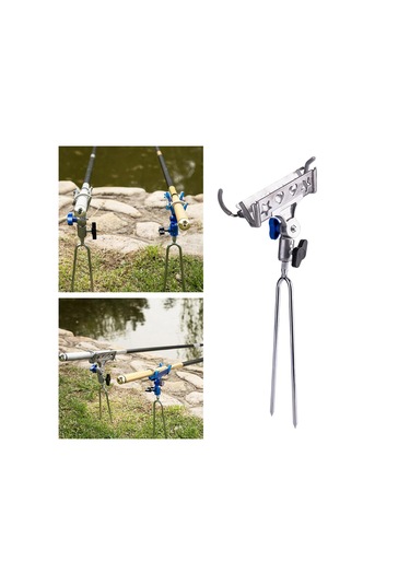 1/2 Açık Hava Otomatik Olta Tutucu Olta Tutucu Gümüş Başlık 38cm 36cm 1 Set