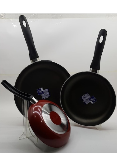 Mehtap 3 Lü Teflon Tava Seti 18+22+26 Cm 001