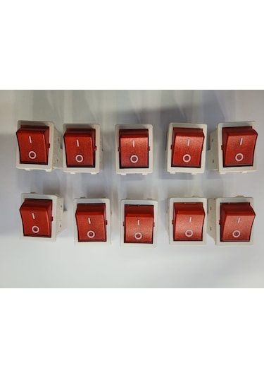 Geniş Işıklı Vidalı - Klemensli 16a Tek Anahtar 10 Lu Paket