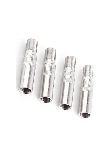 Yaleker Oto Lastik Valfi Metal Uzatma Kapağı 4 Adet - Krom Kaplama Bakır, Basınç Kontrolü Kolay,  Valfi Korur