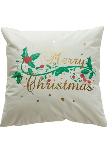 Cartoon Hand-painted Style Christmas Decorative Pillow No.137 Ekru