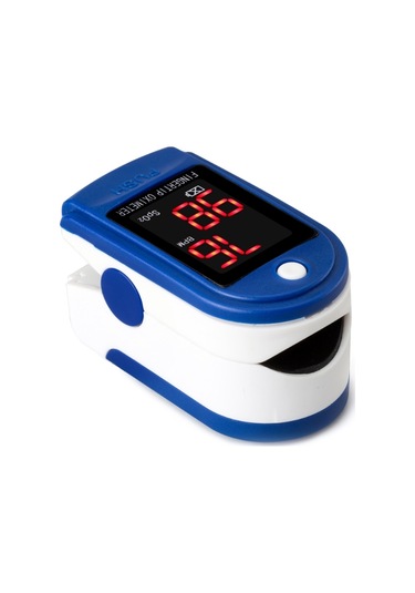 Sones Hassas Parmak Nabız Oksimetresi Kan Oksijen Monitörü Mavi