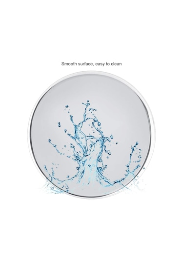 Tepsi 28 Cm Paslanmaz Çelik Yuvarlak Gümüş Saklama Tepsisi Sabit Düz Tabanlı Kaymaz Kolay Yıkanabilir Gıda Tepsisi