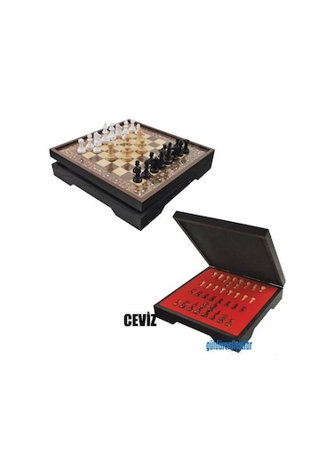 Star Vip Satranç Takımı - Büyük Boy 1. Kalite Satranç Seti Sedef