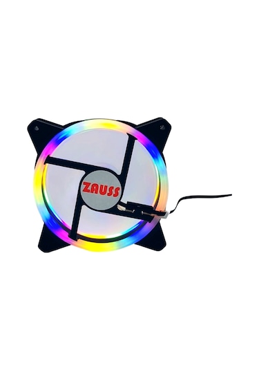 Zauss ZR-100 Rainbow RGB Kasa Fanı 12 CM
