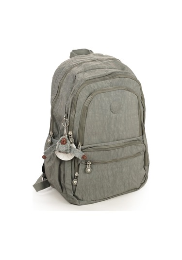 571 Krinkıl / Klinkır Su Geçirmez Hafif Çok Gözlü Spor, Seyahat, Okul, Laptop Sırt Çantası Gri 1g Gri